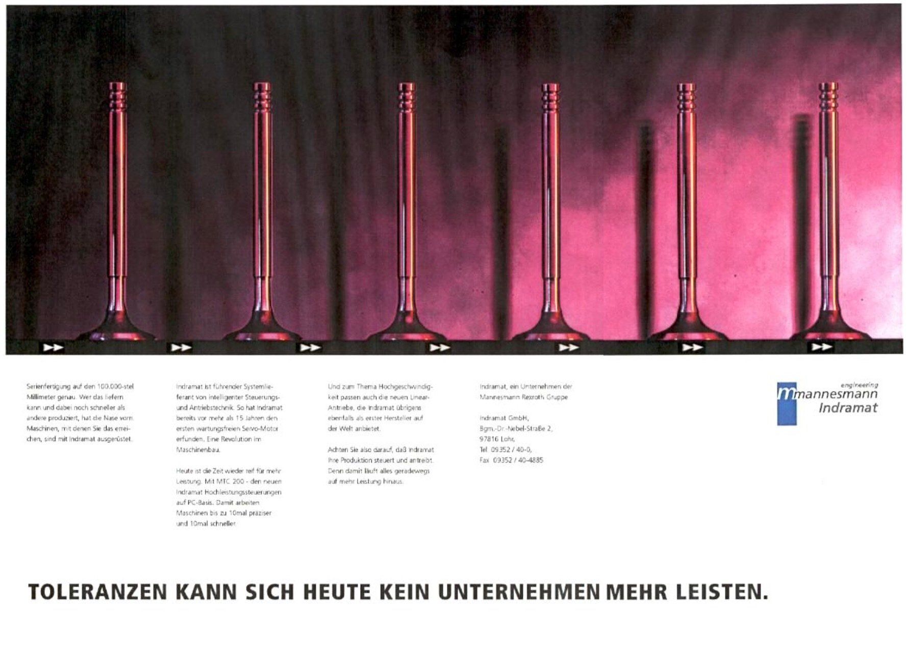 Eine Werbung für eine Firma namens Toleranzen