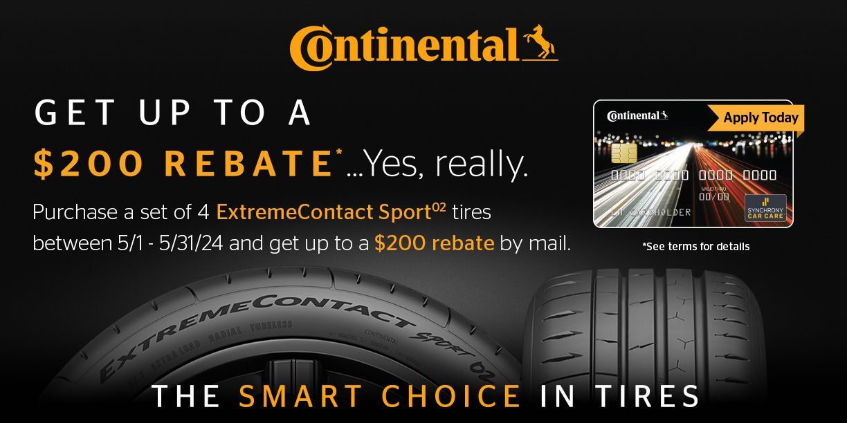 Continental Tire $200 Rebate