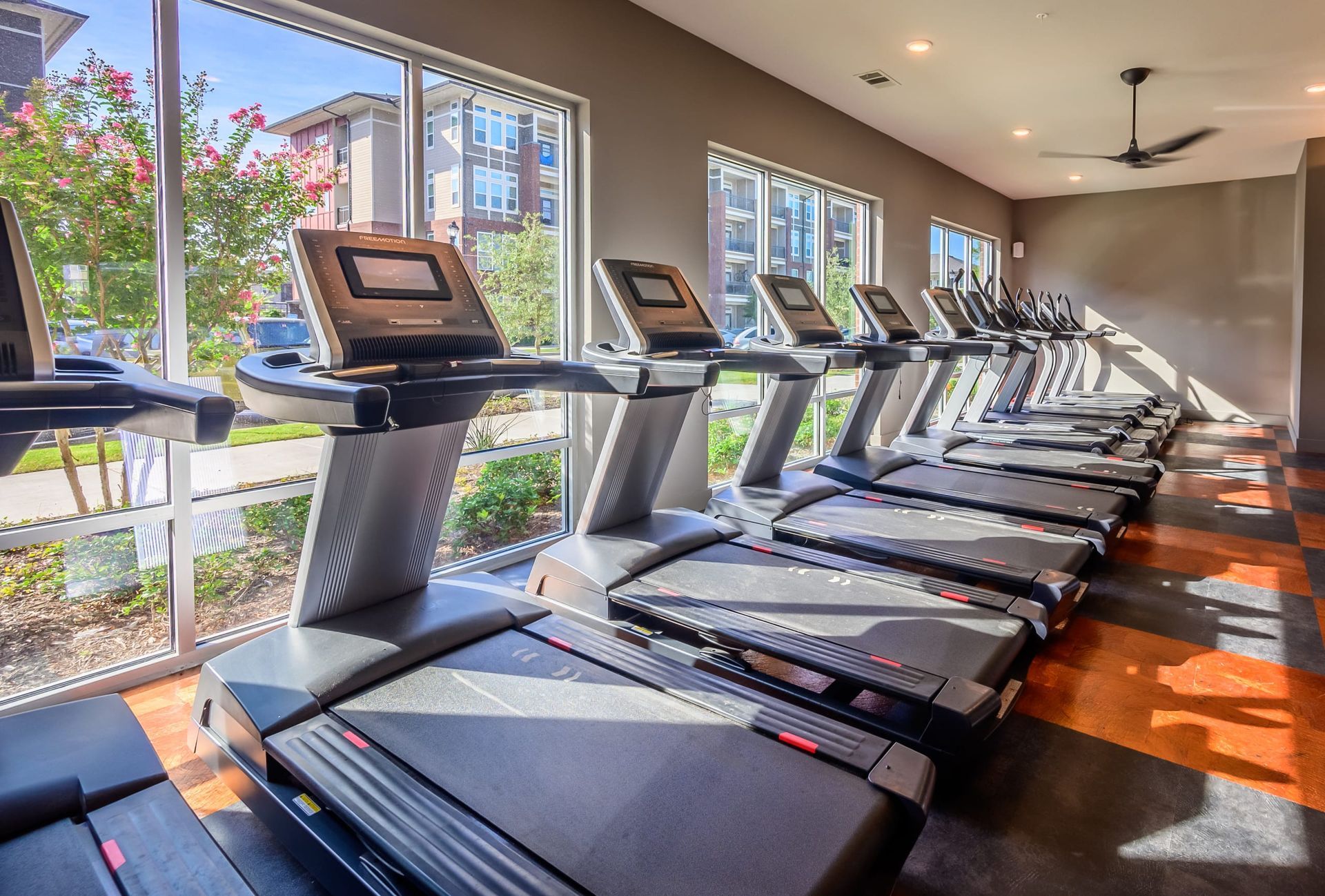 Cardio machines at Harmony Luxury Apartments in Rowlett, TX.