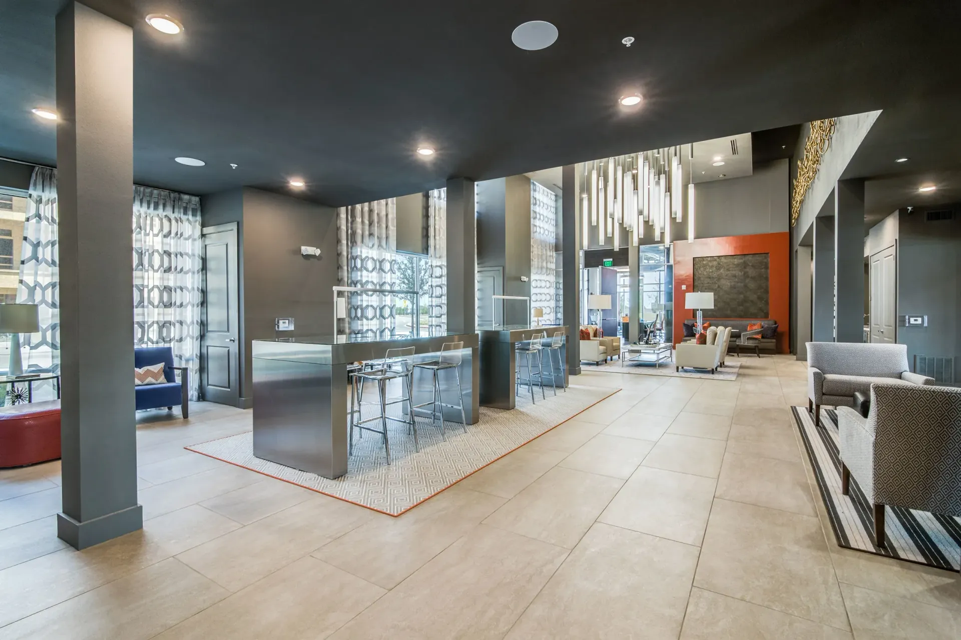 Lounge at Harmony Luxury Apartments in Rowlett, TX.