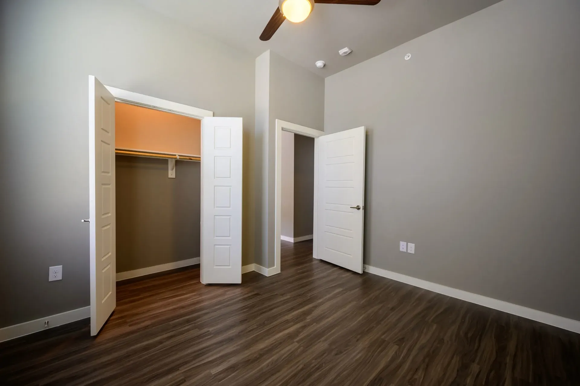Bedroom at Harmony Luxury Apartments in Rowlett, TX.