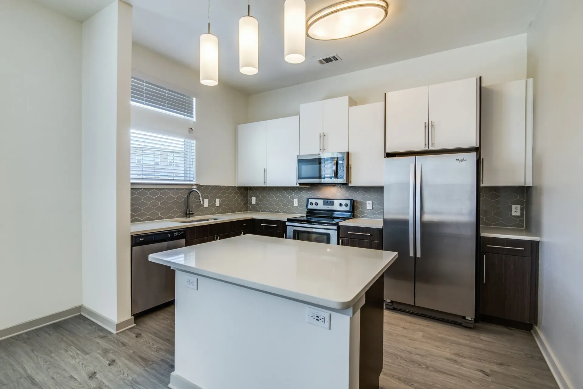 Kitchen at Harmony Luxury Apartments in Rowlett, TX.