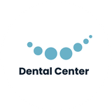 A logo for a dental center with circles in the shape of a smile.