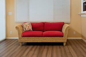 Monthly Rentals | Red Wooden Couch | Wichita, KS