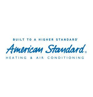 American Standard Heating & Air Conditioning logo in blue on white background.