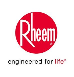 Rheem logo: white text 