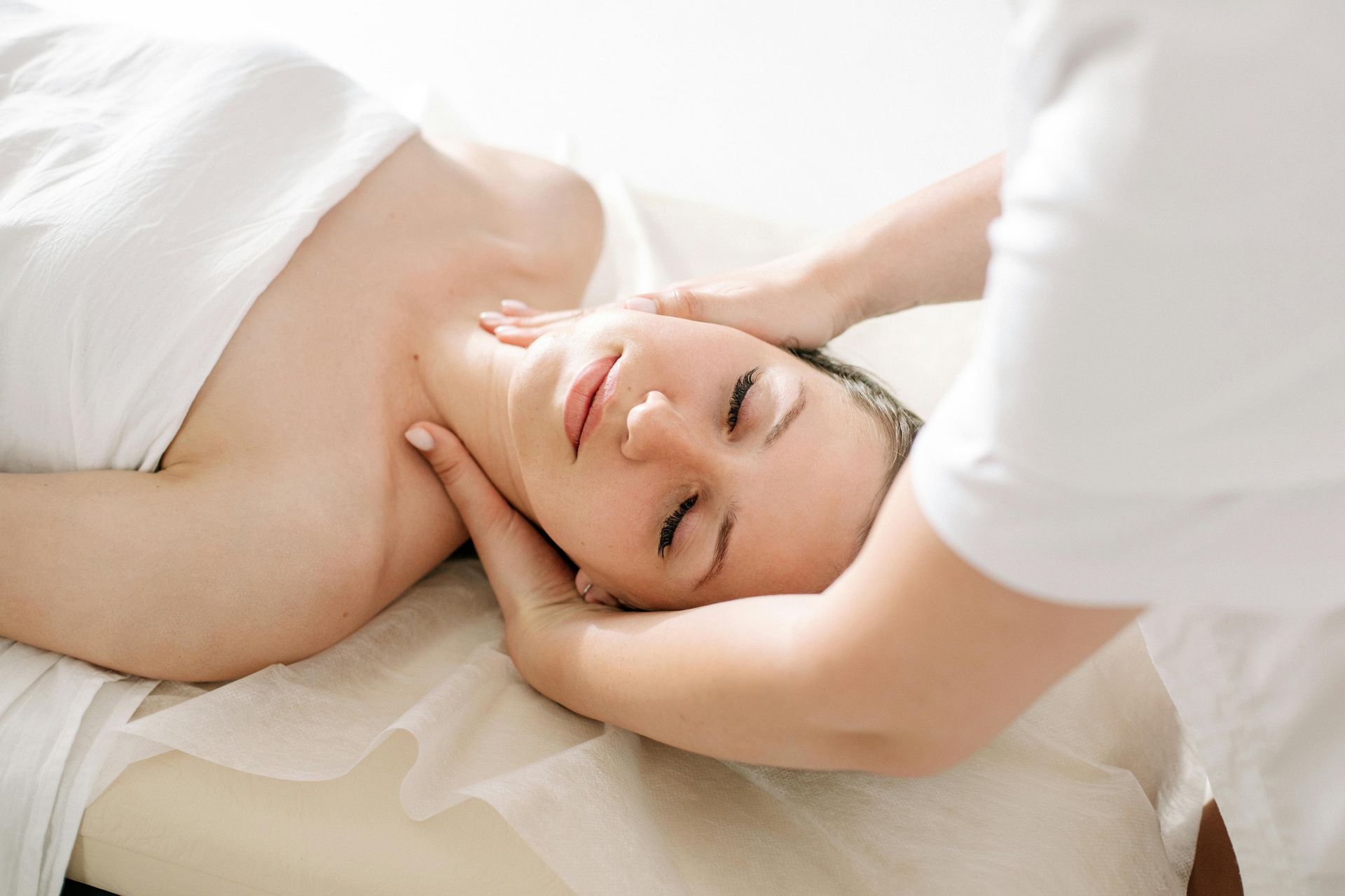Woman receiving massage