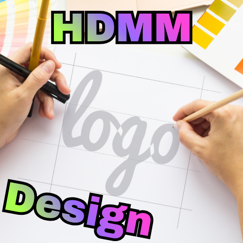 HDMM Logo Design: Hands creating a logo.