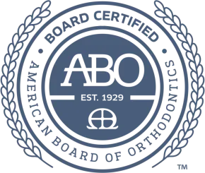 Blue seal: American Board of Orthodontics, 