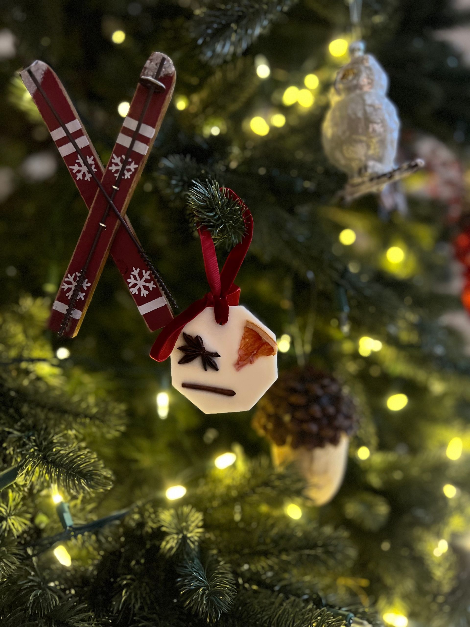 Christmas tree wax decorations- Pack of 3