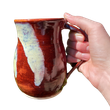 red ceramic handmade mug from Kailua Potters, LLC based in Kailua, Oahu