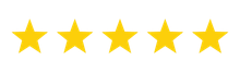 Five gold stars in a row