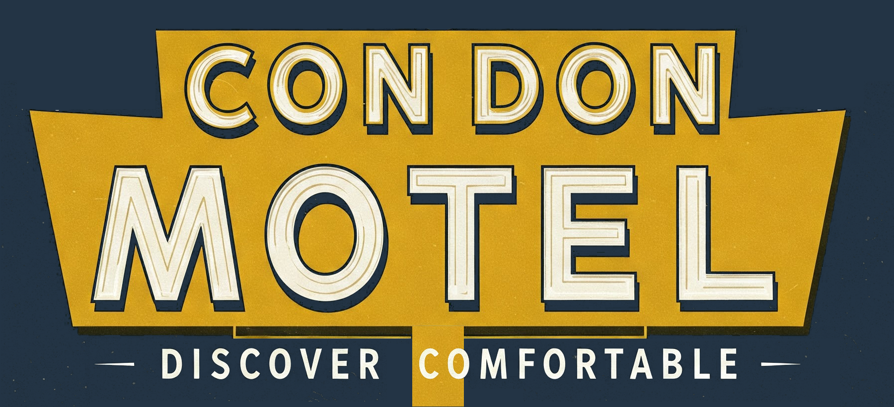 Condon Motel logo blue and gold