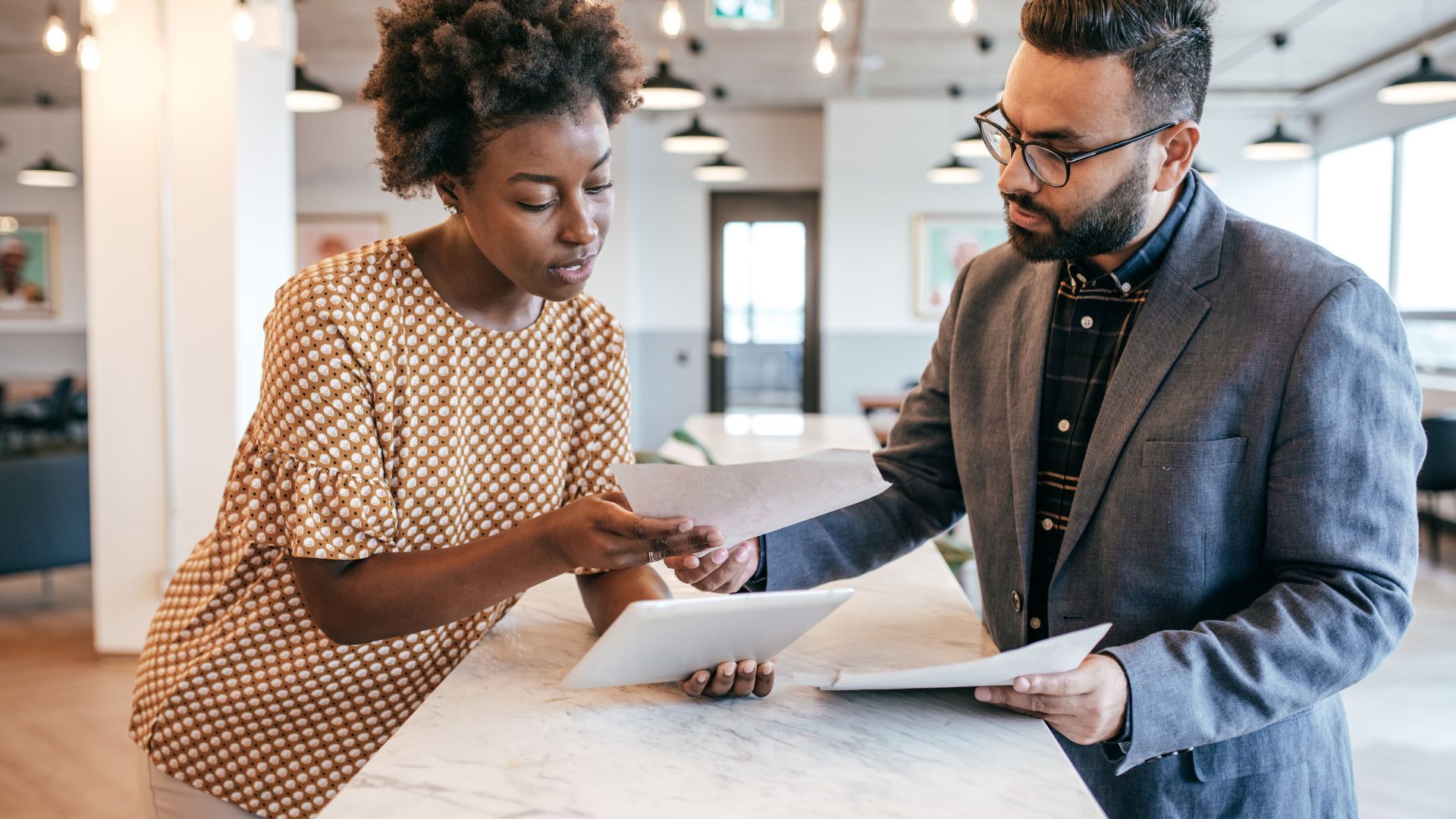 Freelancer reviewing tax-deductible business expenses