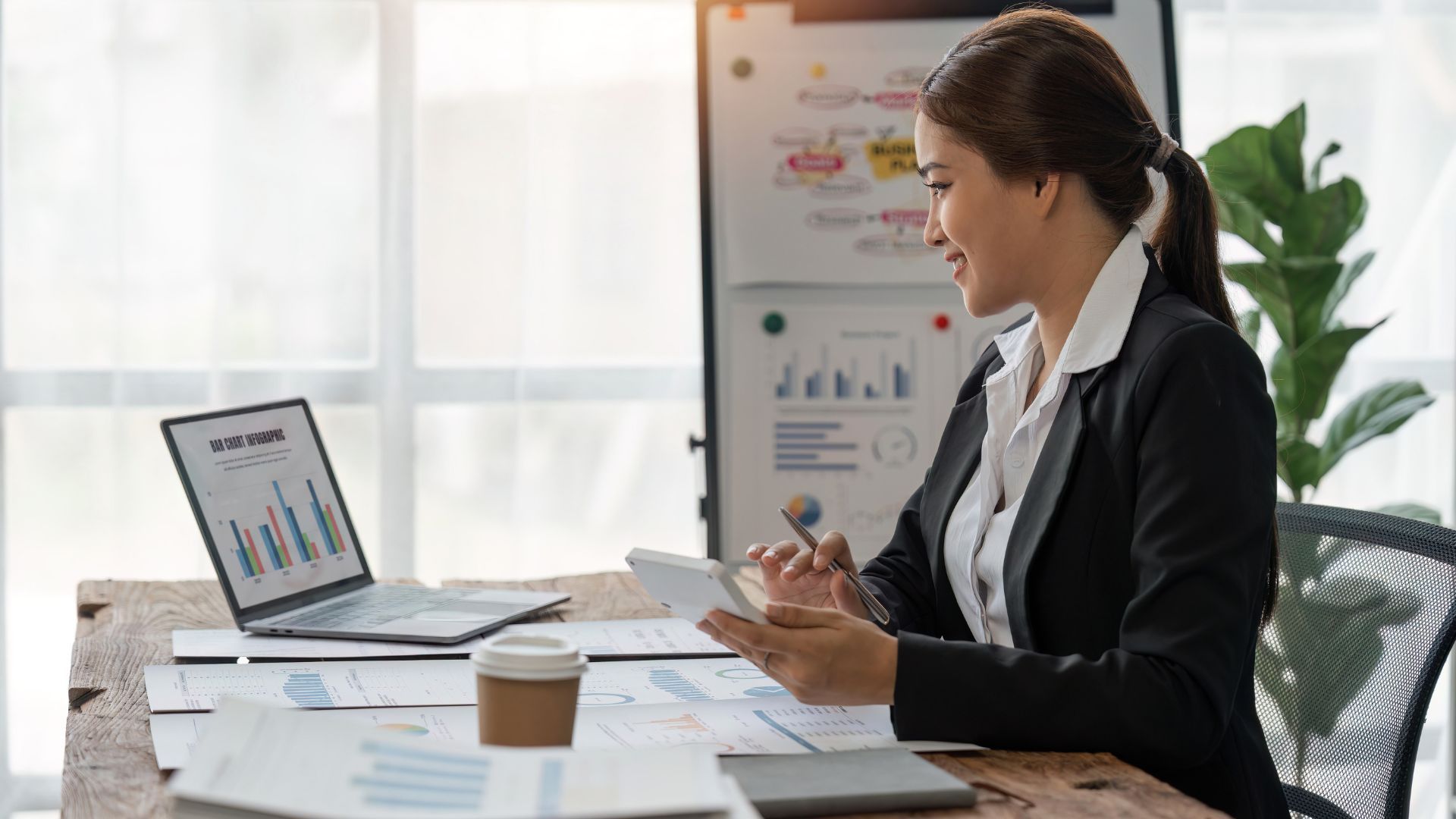expert accountant reviewing financial reports