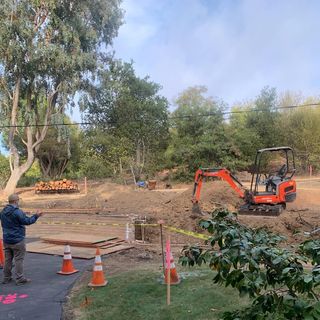 Excavator on Construction Site — San Francisco, CA — Bayworks Plumbing