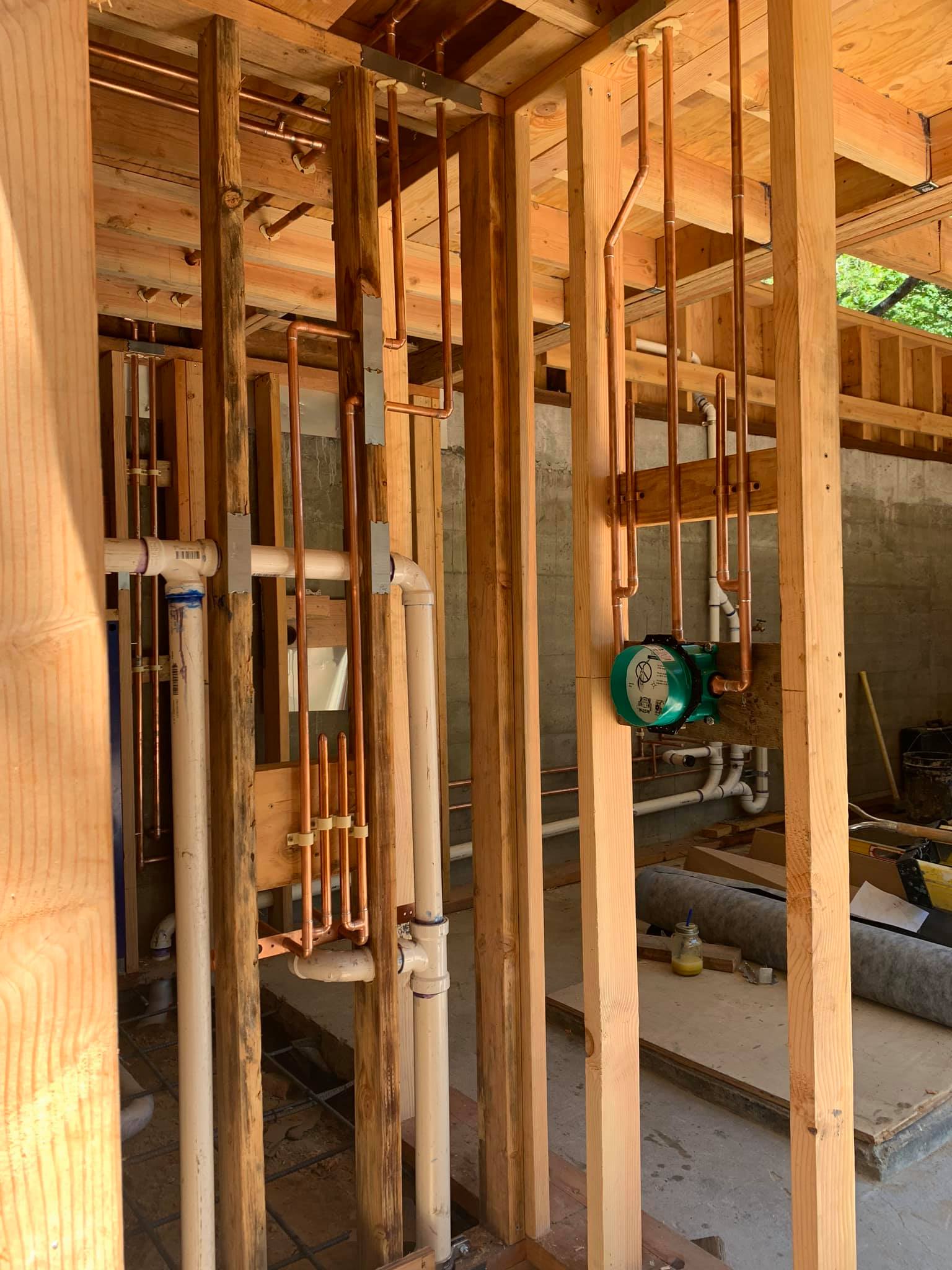 Copper Plumbing Pipes on New Constructed House — San Francisco, CA — Bayworks Plumbing