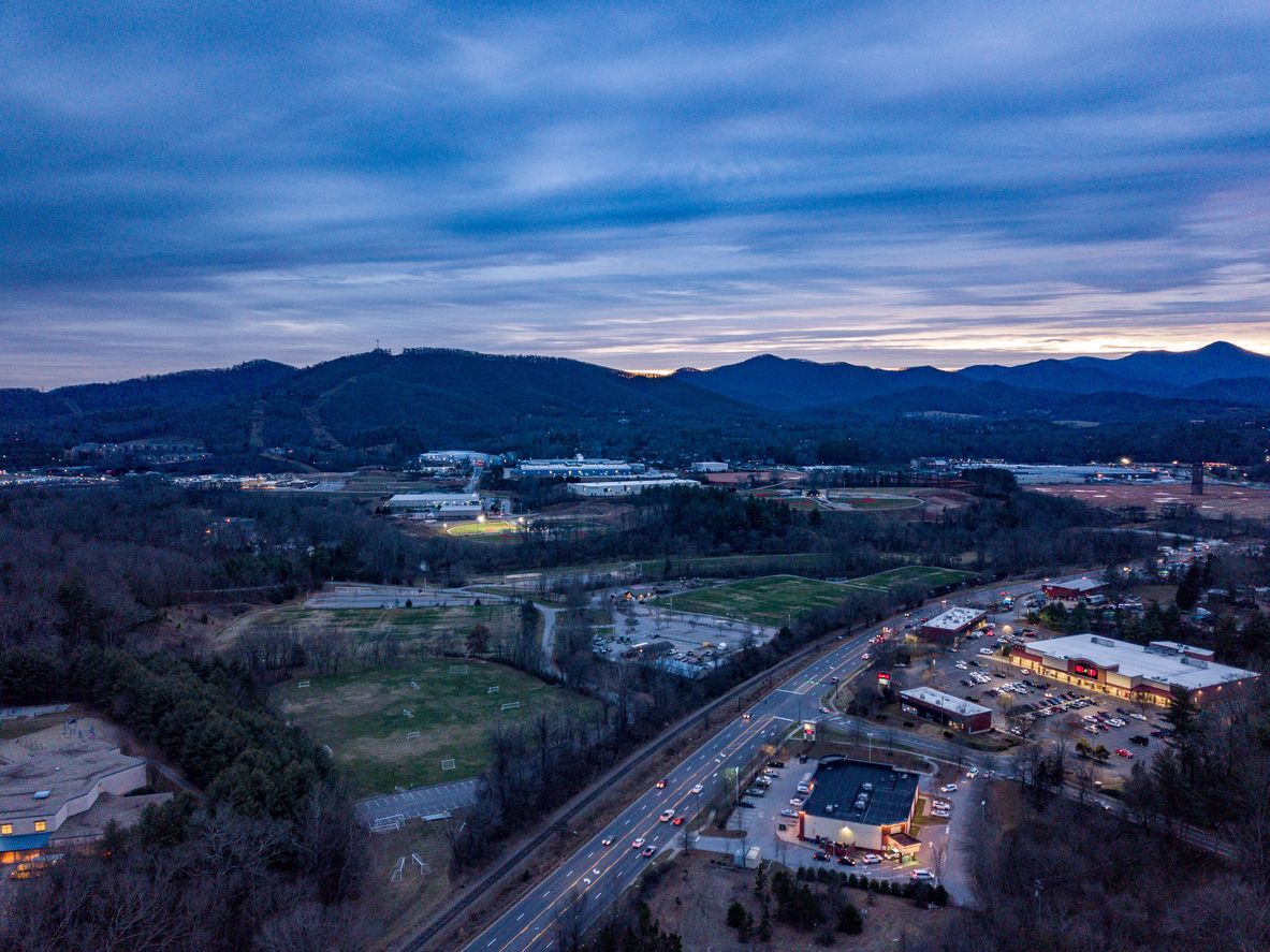 West Asheville, NC at dusk