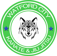 a logo for watford city karate and jiu jitsu