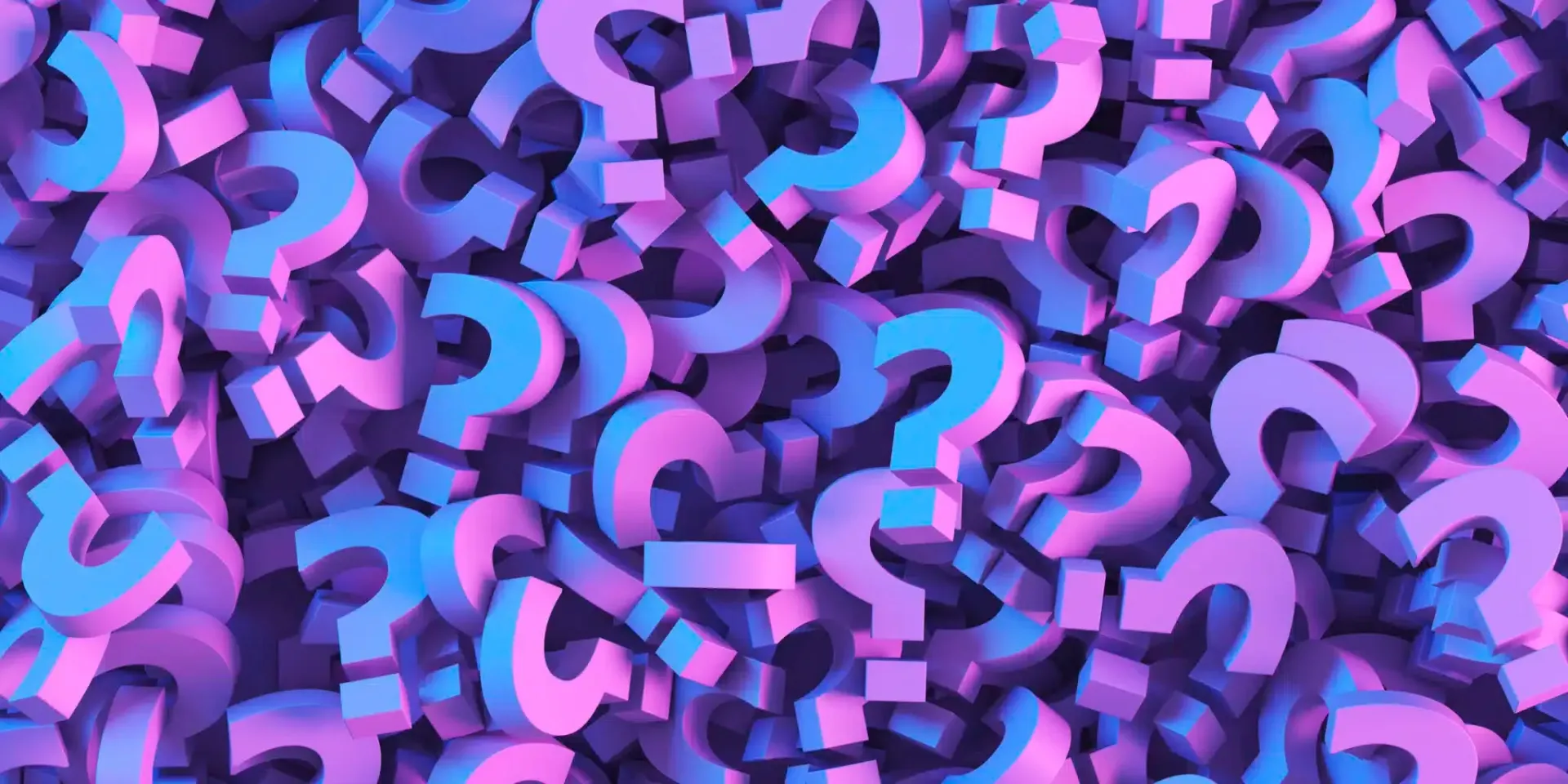 Question marks in blue and purple hues.Photo from iStock – Credit: AlexSecret