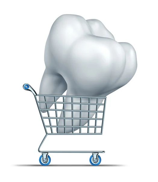 Tooth in a shopping cart