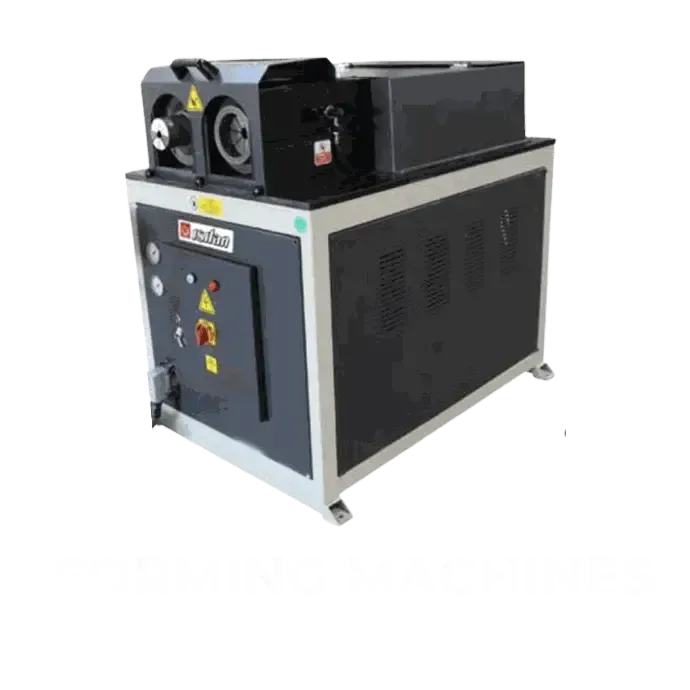 A machine is sitting on top of a white table.