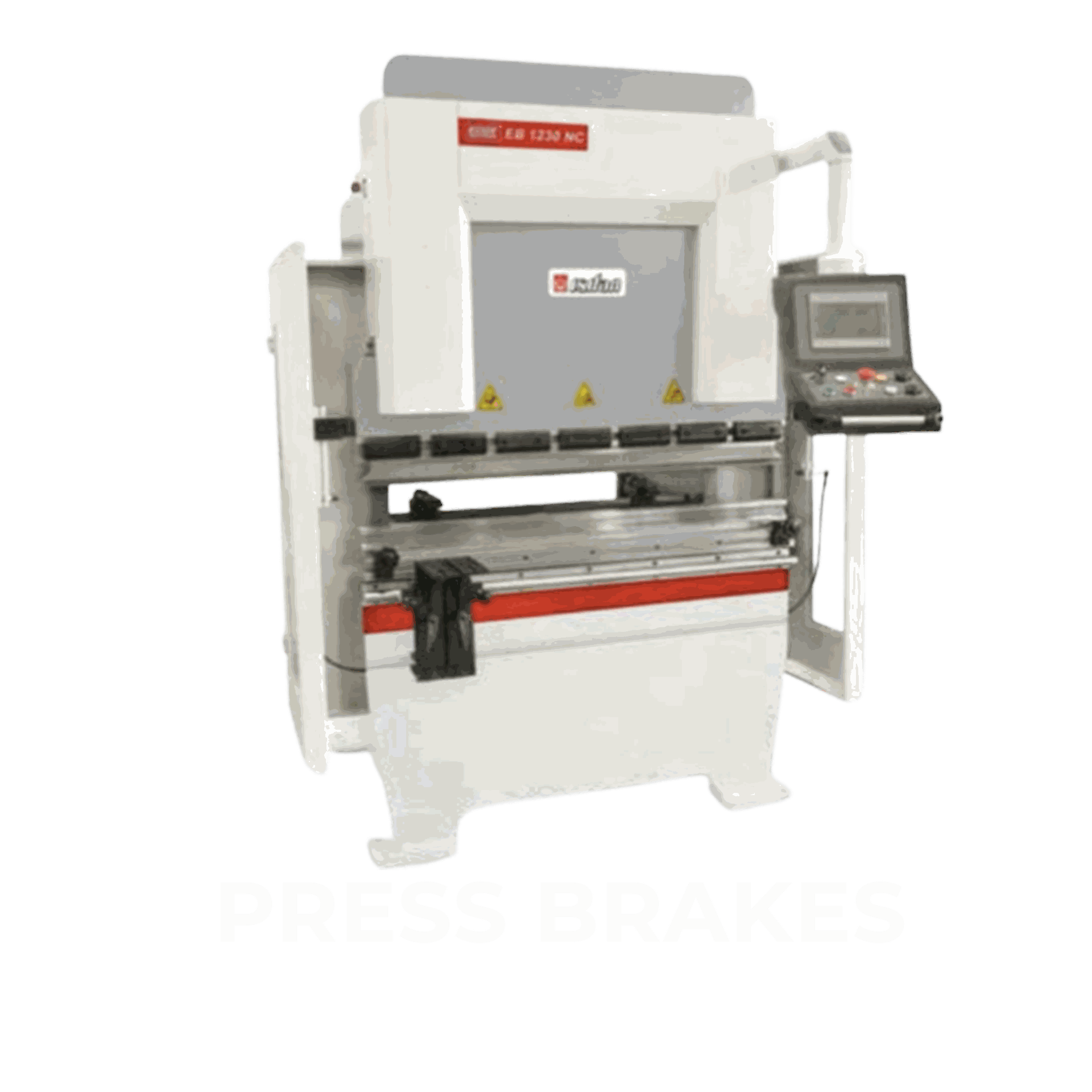 A machine with a computer on top of it on a white background.