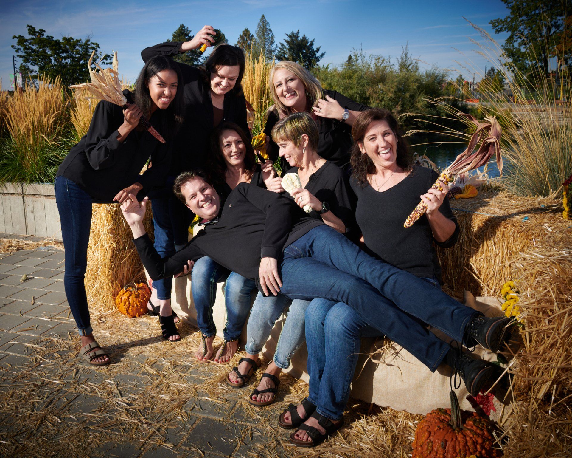 Dental Staffs In Wacky Pose — Spokane, WA — Dr. Michael Readel, D.D.S.