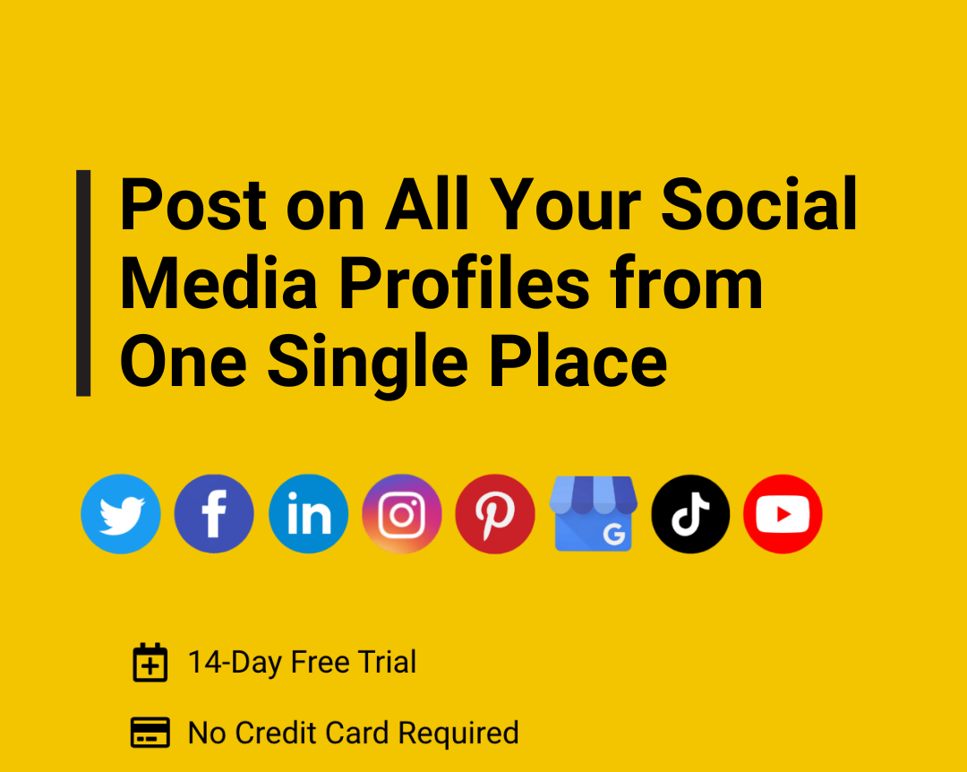 Post on all your social media profiles from one single place. 14-day free trial.