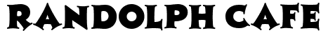 A black and white logo for randolph cafe