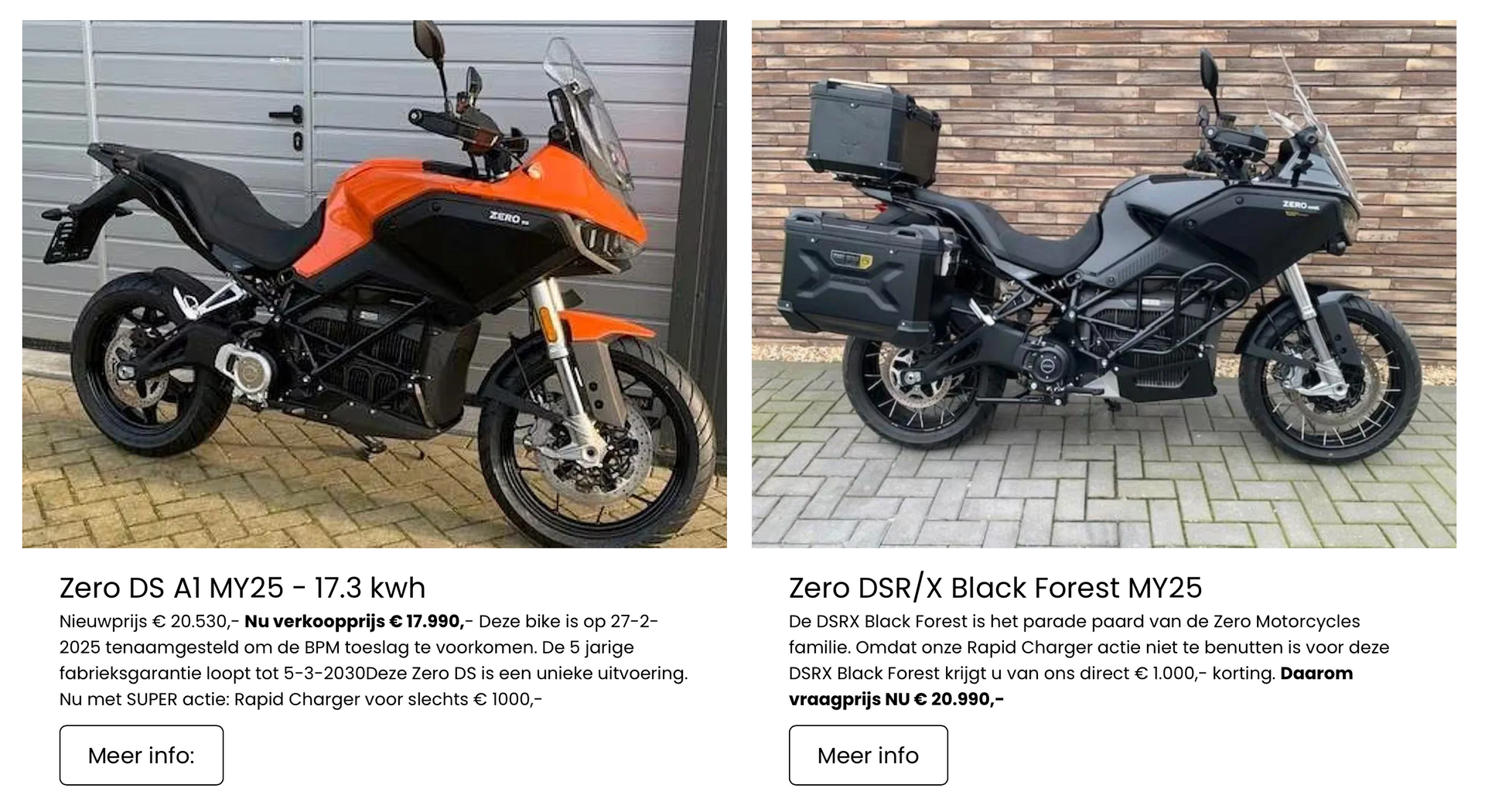 Eindejaarsaanbiedingen Electric Motorbikes