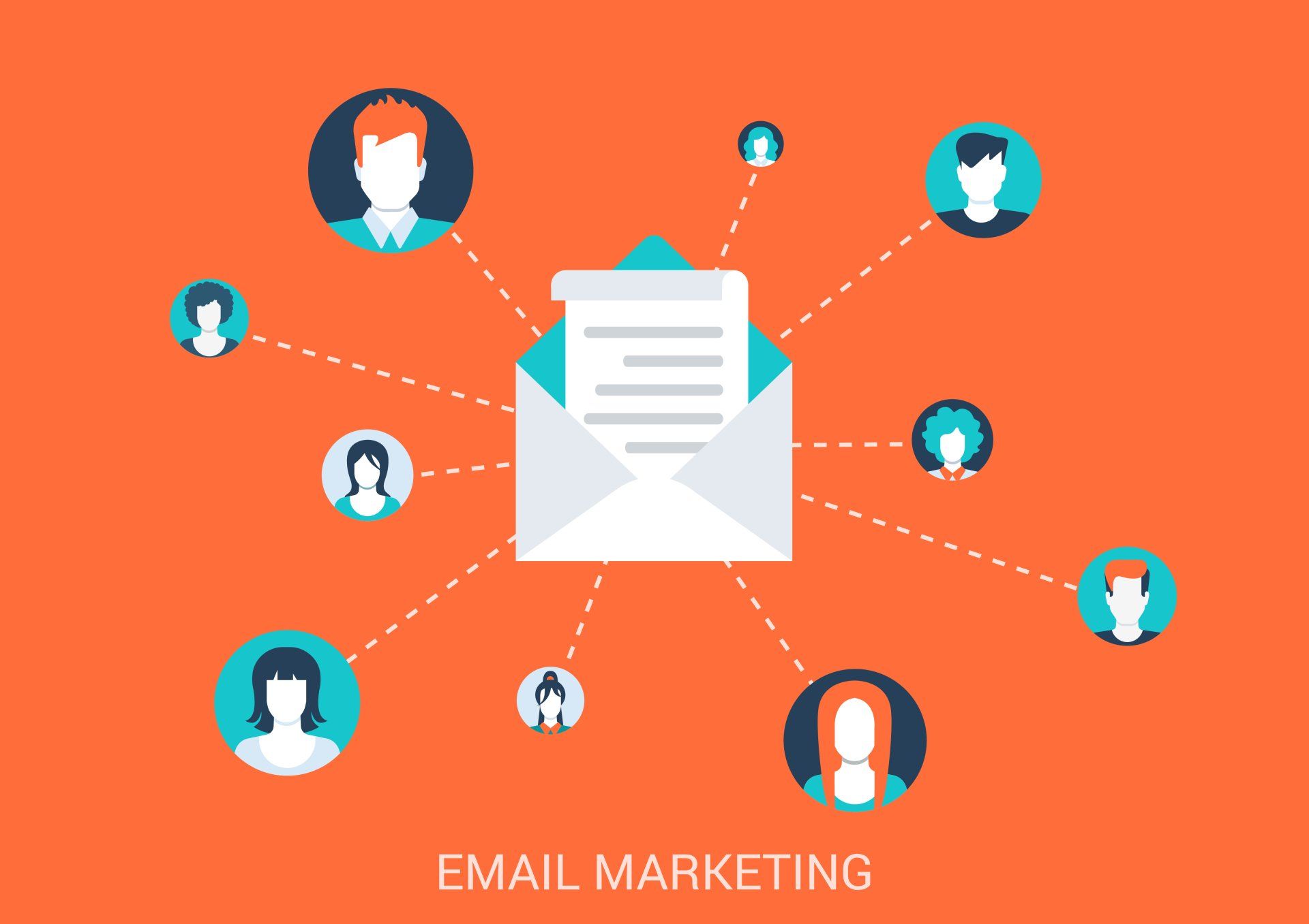 illustration of things to keep in mind for email marketing campaigns
