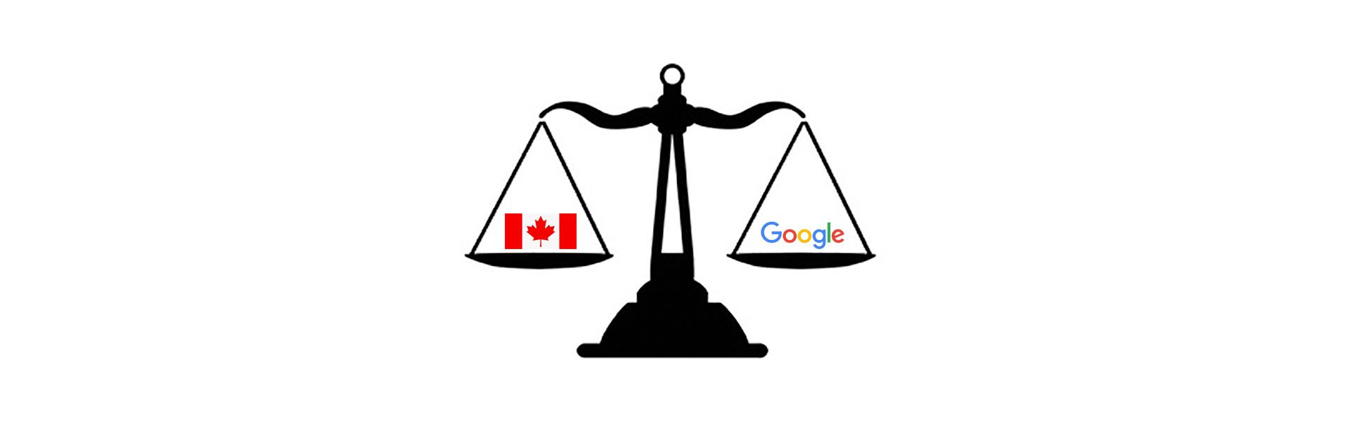 Scales of justice between Google and Canada