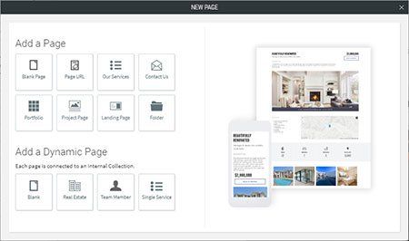 Standard page layouts within the Duda CMS as explained by MAWAZO Marketing
