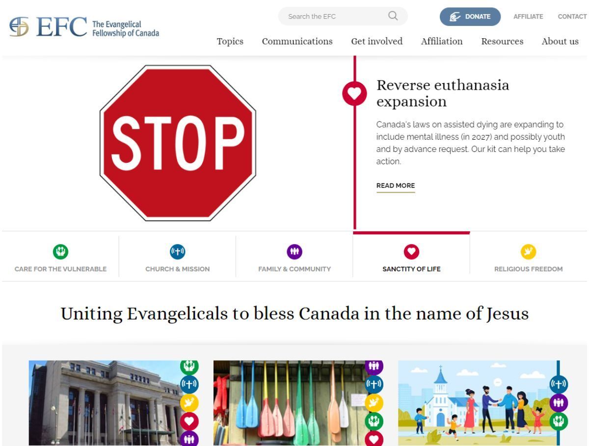 Evangelical Fellowship of Canada built in Kentico