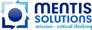 The logo for mentis solutions mission critical thinking
