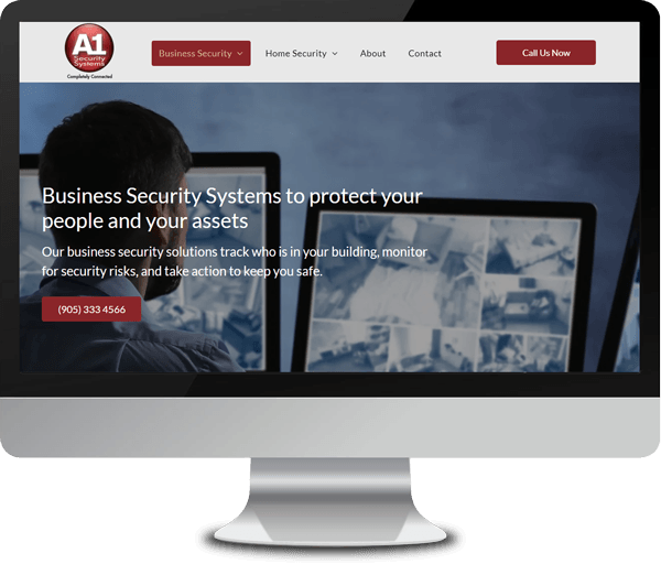 A1 Security Site Displayed on Monitor