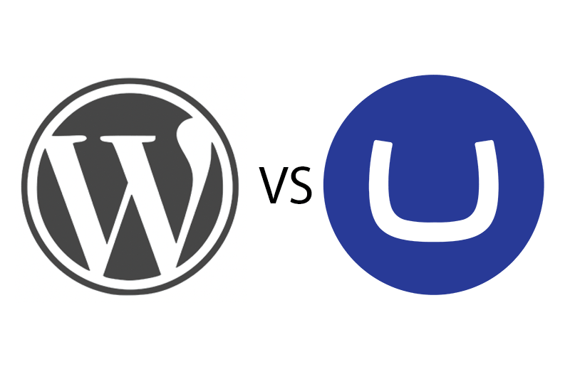WordPress logo versus Unbounce logo.