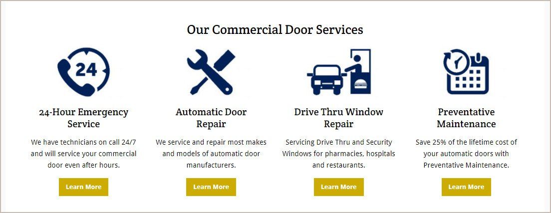 Calls to action from Advanced Door Service as created by Mawazo Marketing