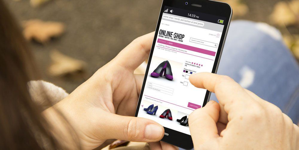 A customer shopping on an ecommerce site as part of the company's digital transformation