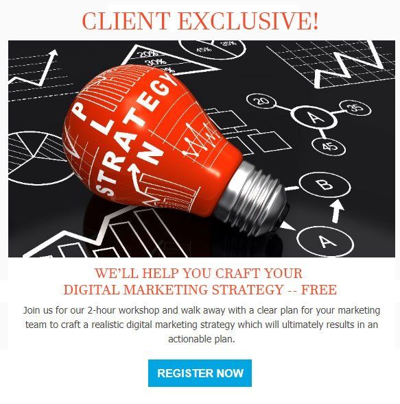 Marketing email example of content block with UTM trackable link for button