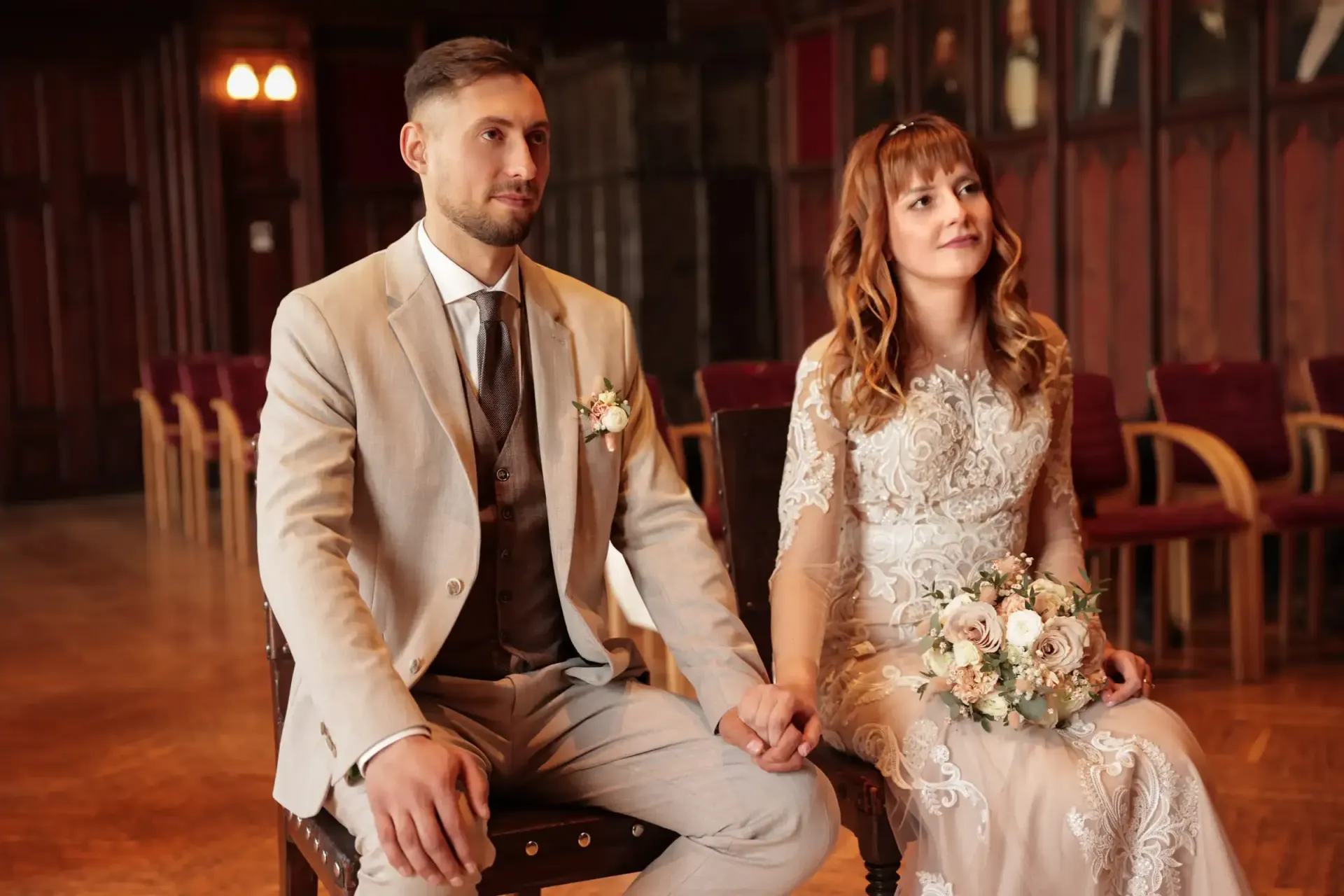 Brautpaar waehrend der Trauung mit KAMERA LAB in Wien