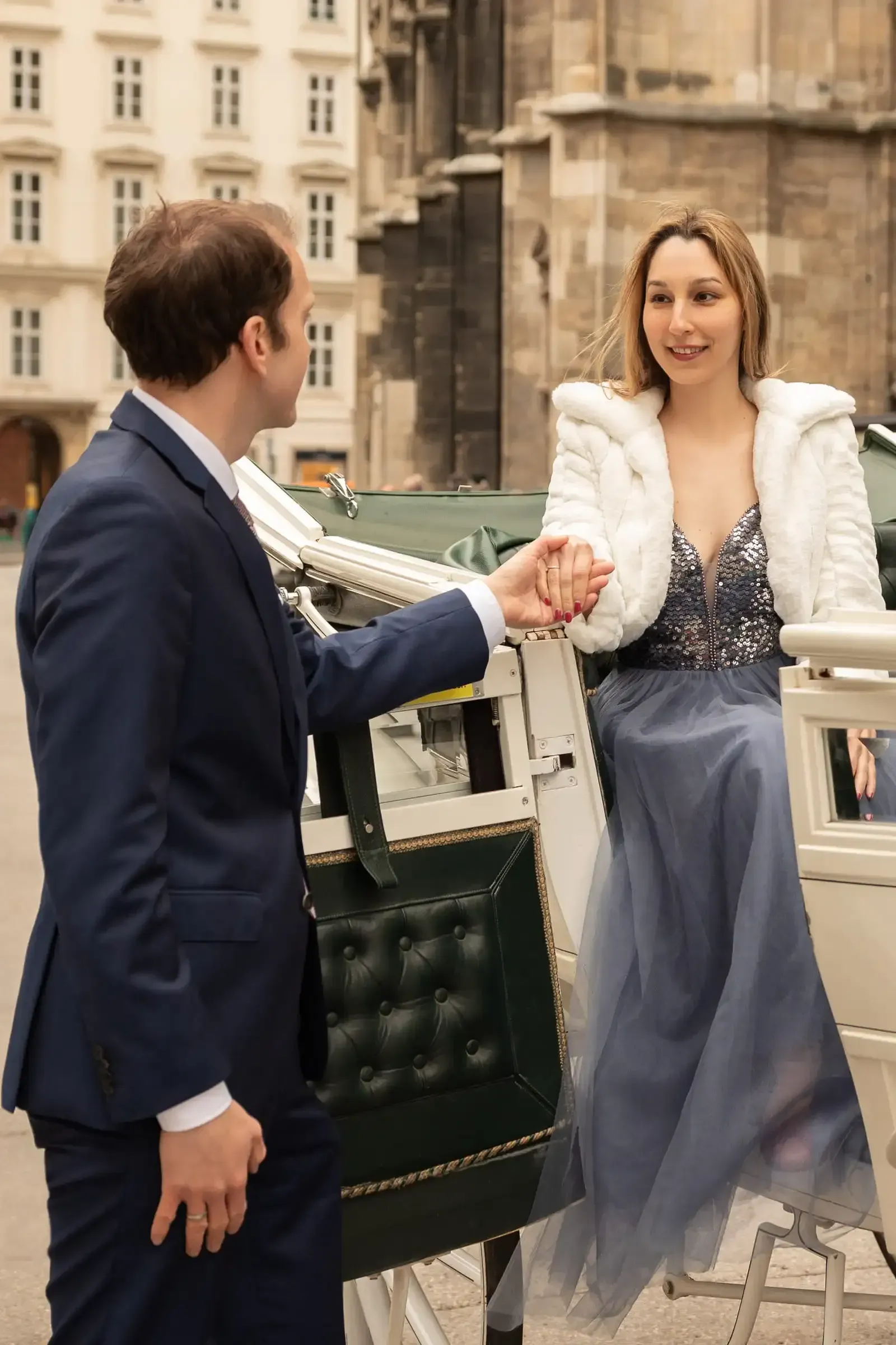 Outdoor-Fotoshooting mit einem Paar in Wien