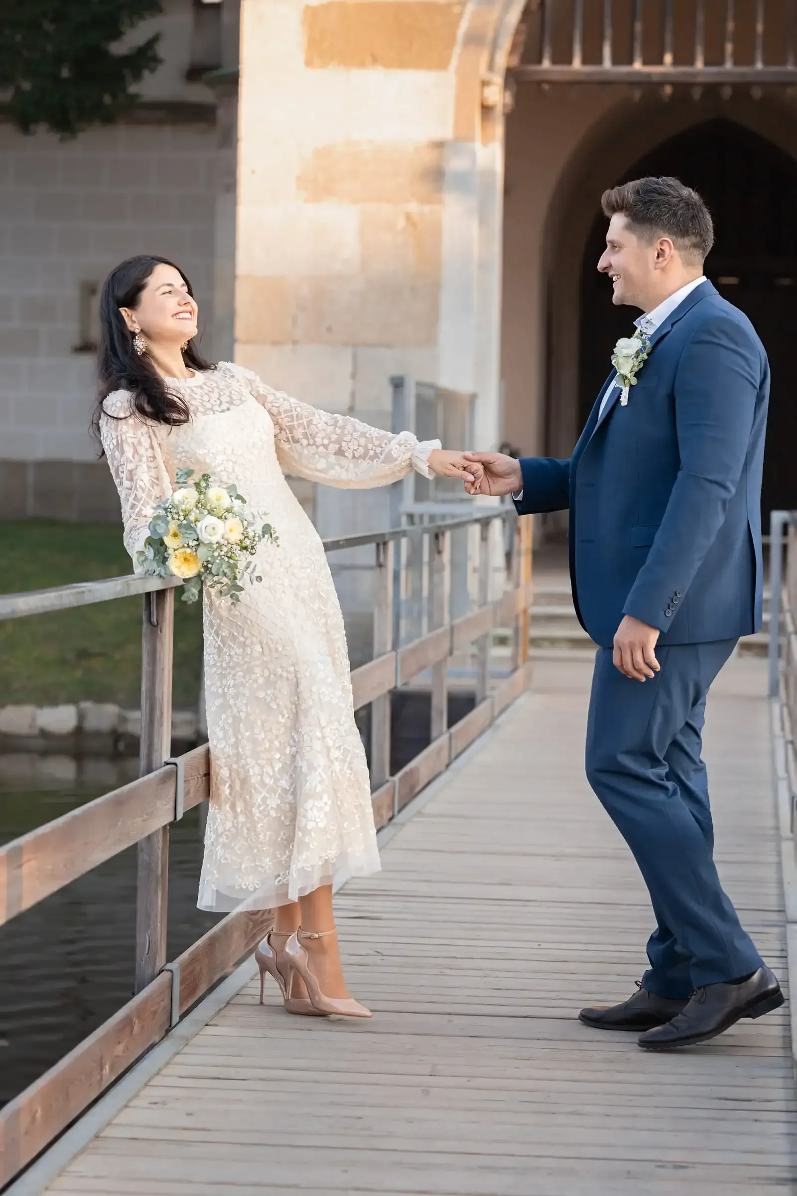 Romantik pur Brautpaar-Portraitfoto