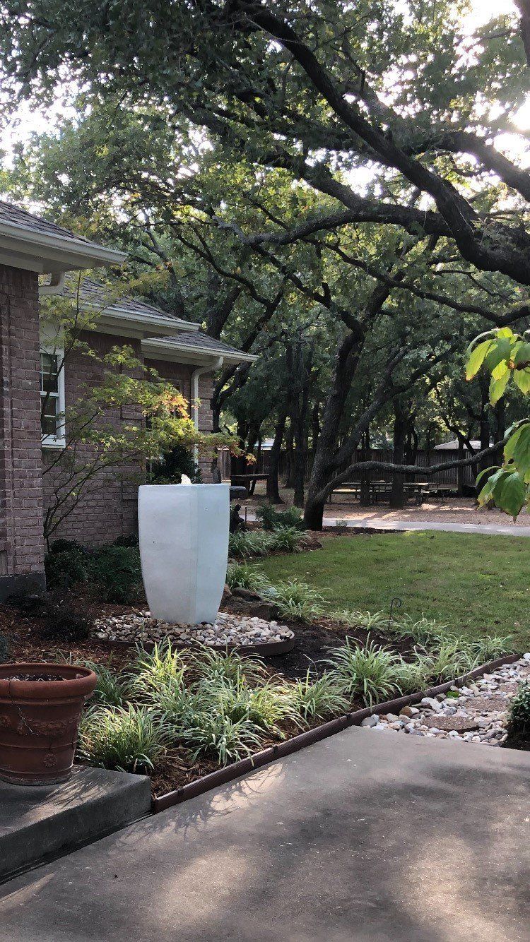 House Landscape With Trees — Decatur, TX — Superior Lawn & Landscape