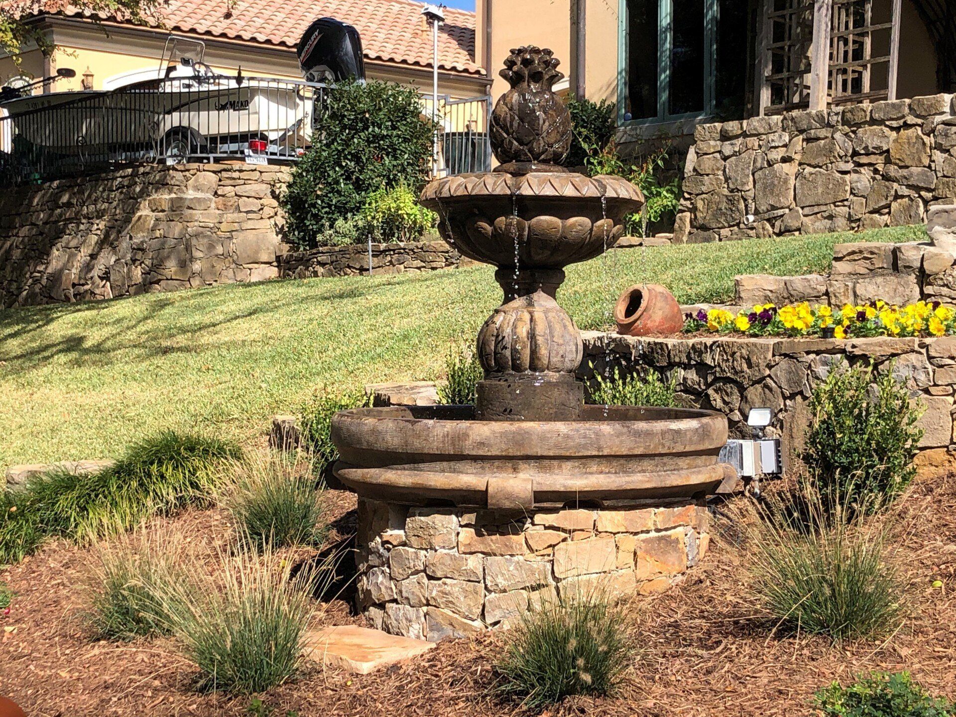 Residential Fountain Garden — Decatur, TX — Superior Lawn & Landscape