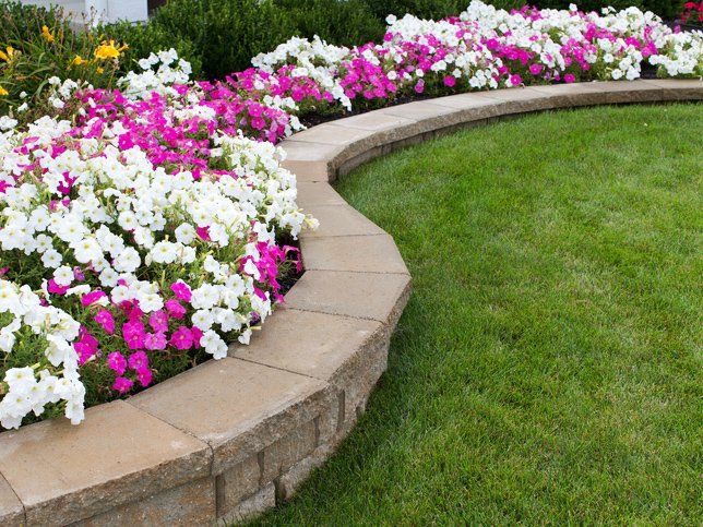 Landscape With Pink And White Flowers — Decatur, TX — Superior Lawn & Landscape