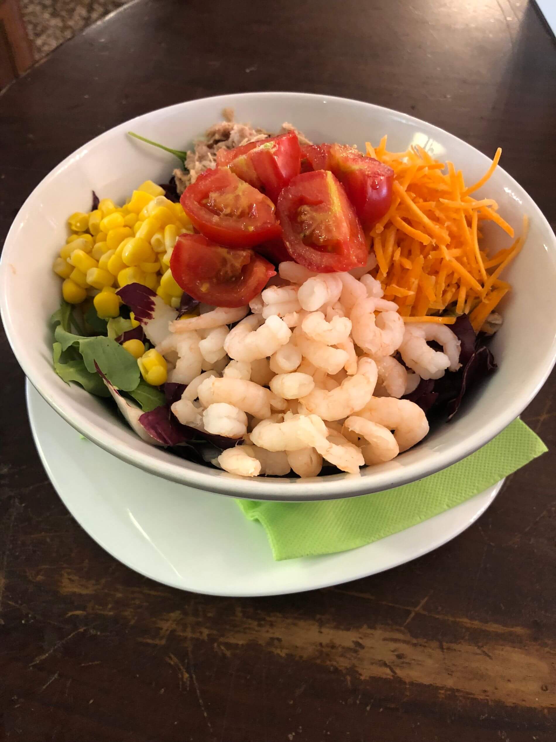 piatto di pesce e verdure