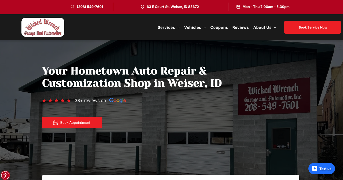 Wicked Wrench Garage and Automotive logo