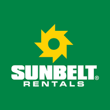 Sunbelt rentals logo on a green background